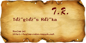 Téglás Réka névjegykártya