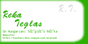 reka teglas business card